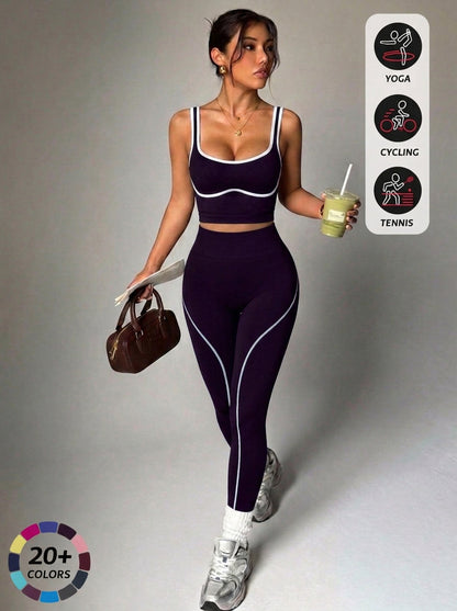 Seamless yoga workout suit