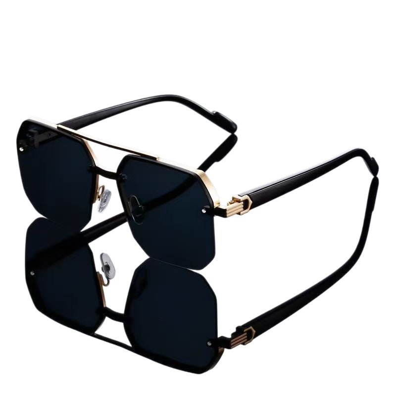 Metal frame polarized sunglasses