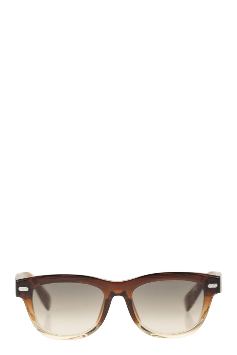 BRUNELLO CUCINELLI Stanley J. Rectangular Acetate Sunglasses - 53mm