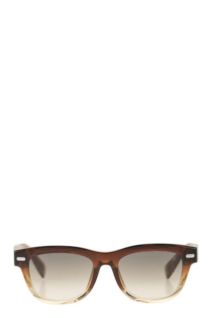 BRUNELLO CUCINELLI Stanley J. Rectangular Acetate Sunglasses - 53mm