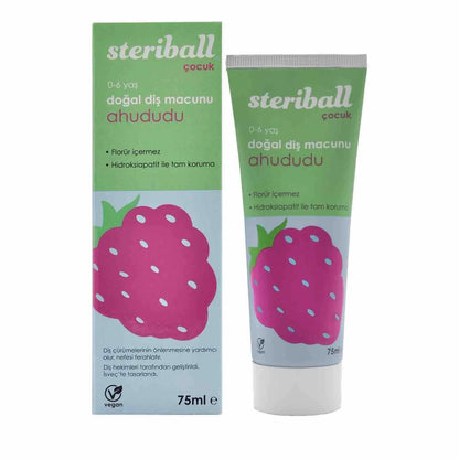 Steriball Raspberry Fluoride-Free Kids Toothpaste 75 ml