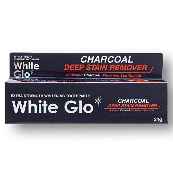 White Glo Activated Charcoal Toothpaste for Teeth Whitening &amp; Stain Removal - 24g