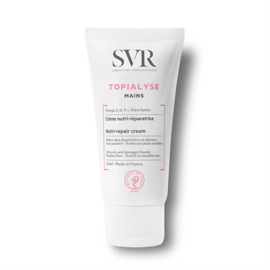 SVR Topialyse Hand Cream 50ml - Moisturizing, Non-Greasy Hand Cream for Dry Skin with Omega 3, 6, 9 &amp; Shea Butter
