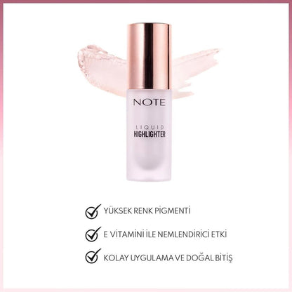 Note Liquid Highlighter Moisturizing Glow 100 Soft Pink