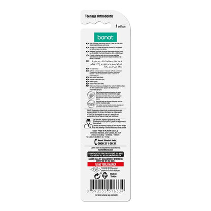 Banat Teenage Orthodontic Toothbrush Medium Bristles