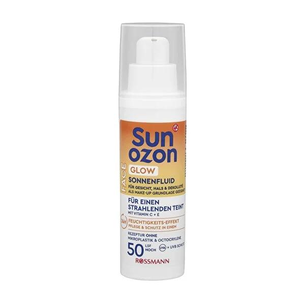 Sunozon Vitamin C+E SPF50 Face Cream - Moisturizing Sun Protection for Face, Neck, and Décolletage - Vegan &amp; Dermatologically Approved
