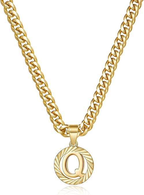 Hollow Letter Pendant Necklace