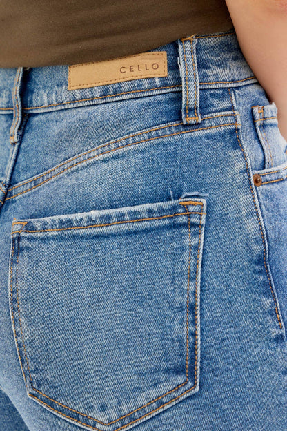 Paisley High Rise Dad Jean Medium wash