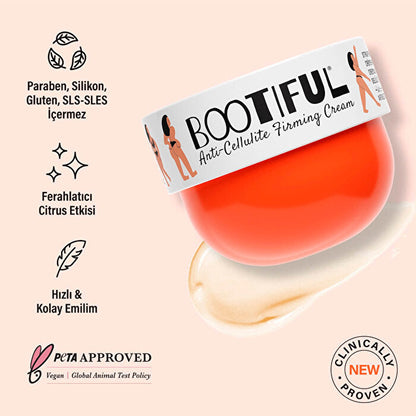 Bootiful Cellulite Reducing Firming Cream 200ml - Smooth &amp; Tight | Vegan