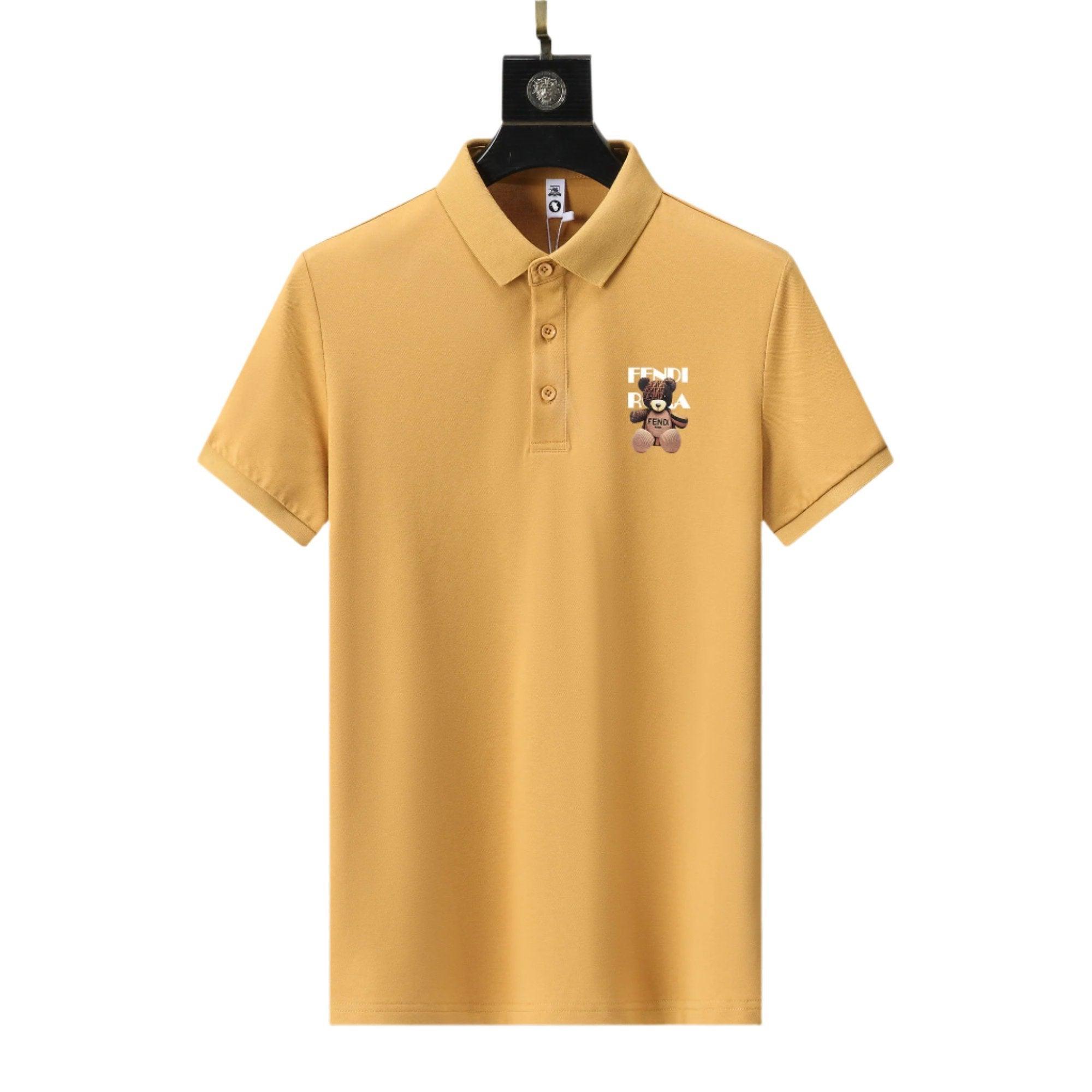 Fendi Yellow T-Shirt with Collar