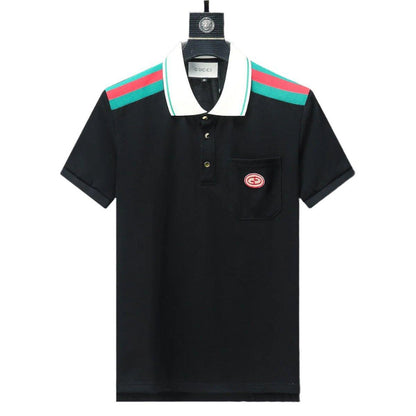 Gucci Black T-shirt with a collar
