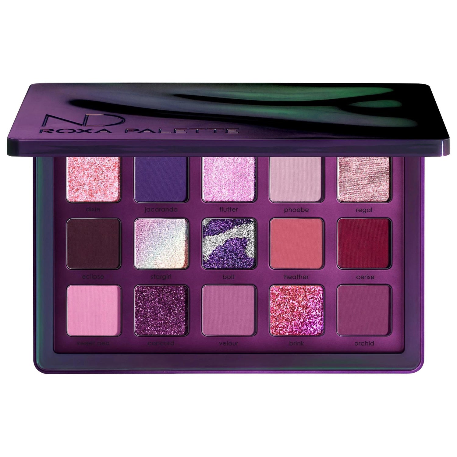 Natasha Denona Roxa Eyeshadow Palette: 15 Vibrant Purple &amp; Fuchsia Shades - Limited Edition, Silky Matte &amp; Sparkling Eyeshadows