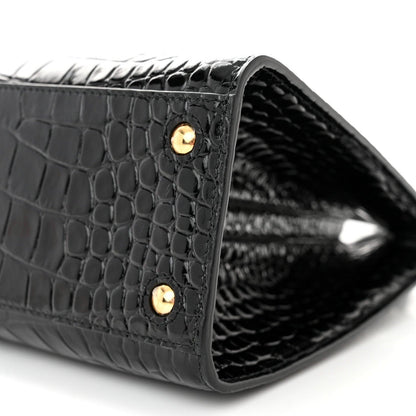 Burberry  Crocodile Embossed Calfskin Mini Frances Tote