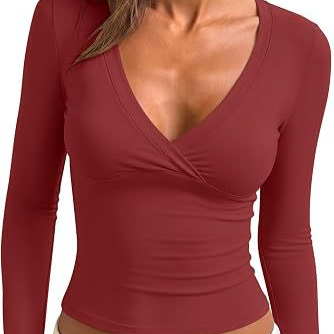 Womens V-Neck Slim Fit Shirt