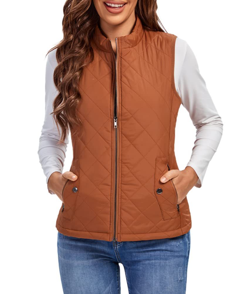 Quilted Stand Collar Cotton Vest