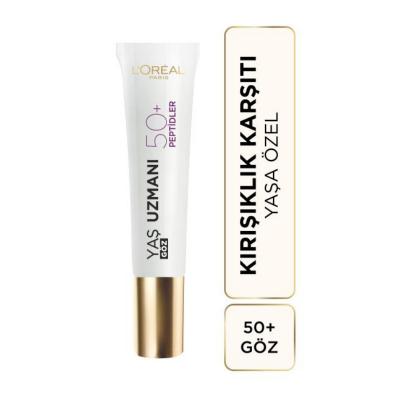 Loreal Paris Age Expert 50+ Anti-Wrinkle Rejuvenating Eye Cream: Reduce Wrinkles, Hydrate Skin, Fight Aging - Hyaluronic Acid &amp; Peptide Complex, 0.5 fl oz