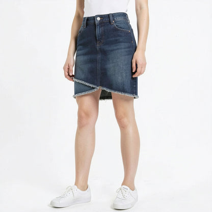 Inc Tulip-Hem Jean Skirt, Size 8