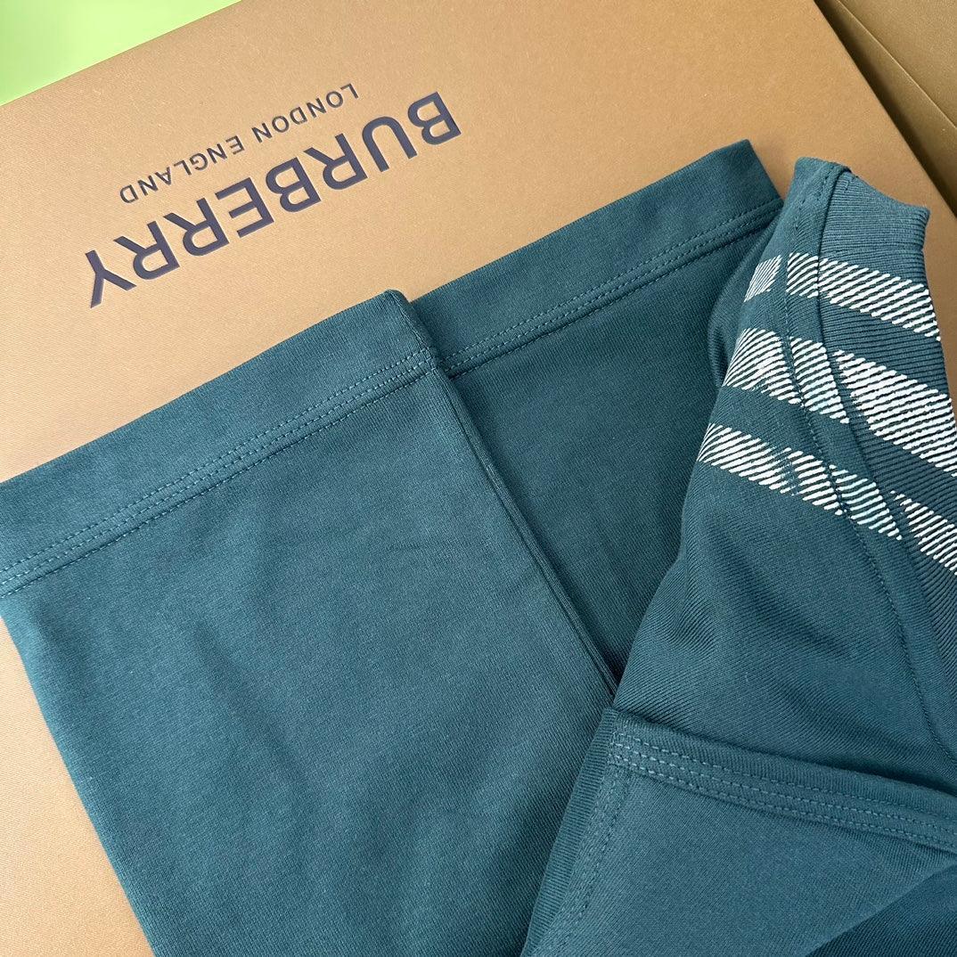 Burberry T-Shirt Without Collar Green | Luxury Cotton Tee