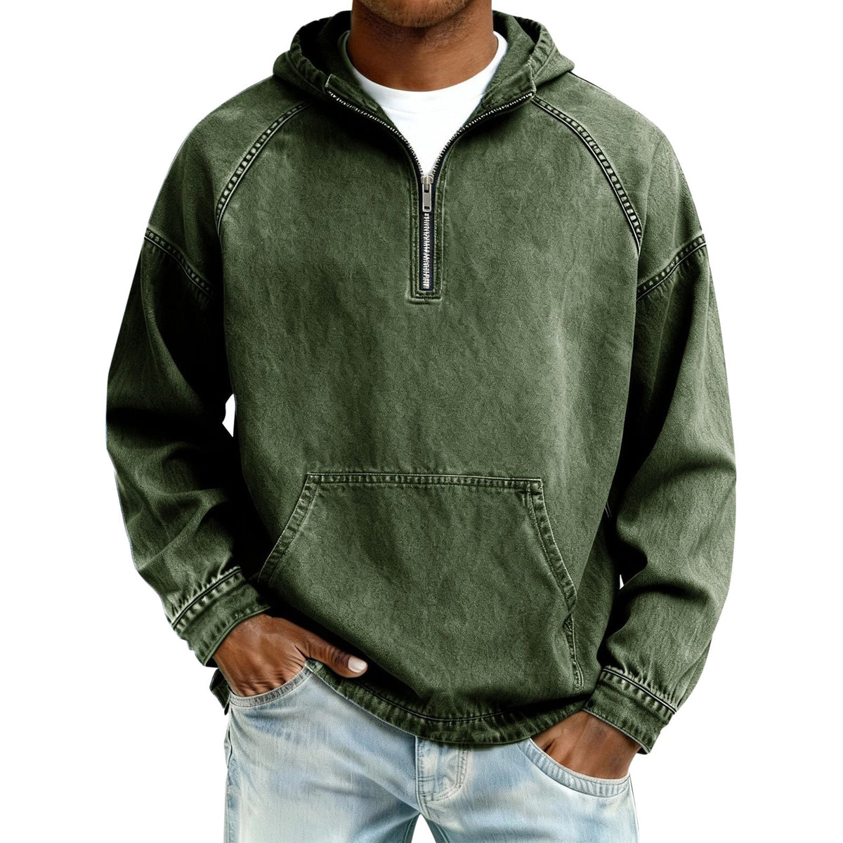 Mens Denim Jacket with Zipper