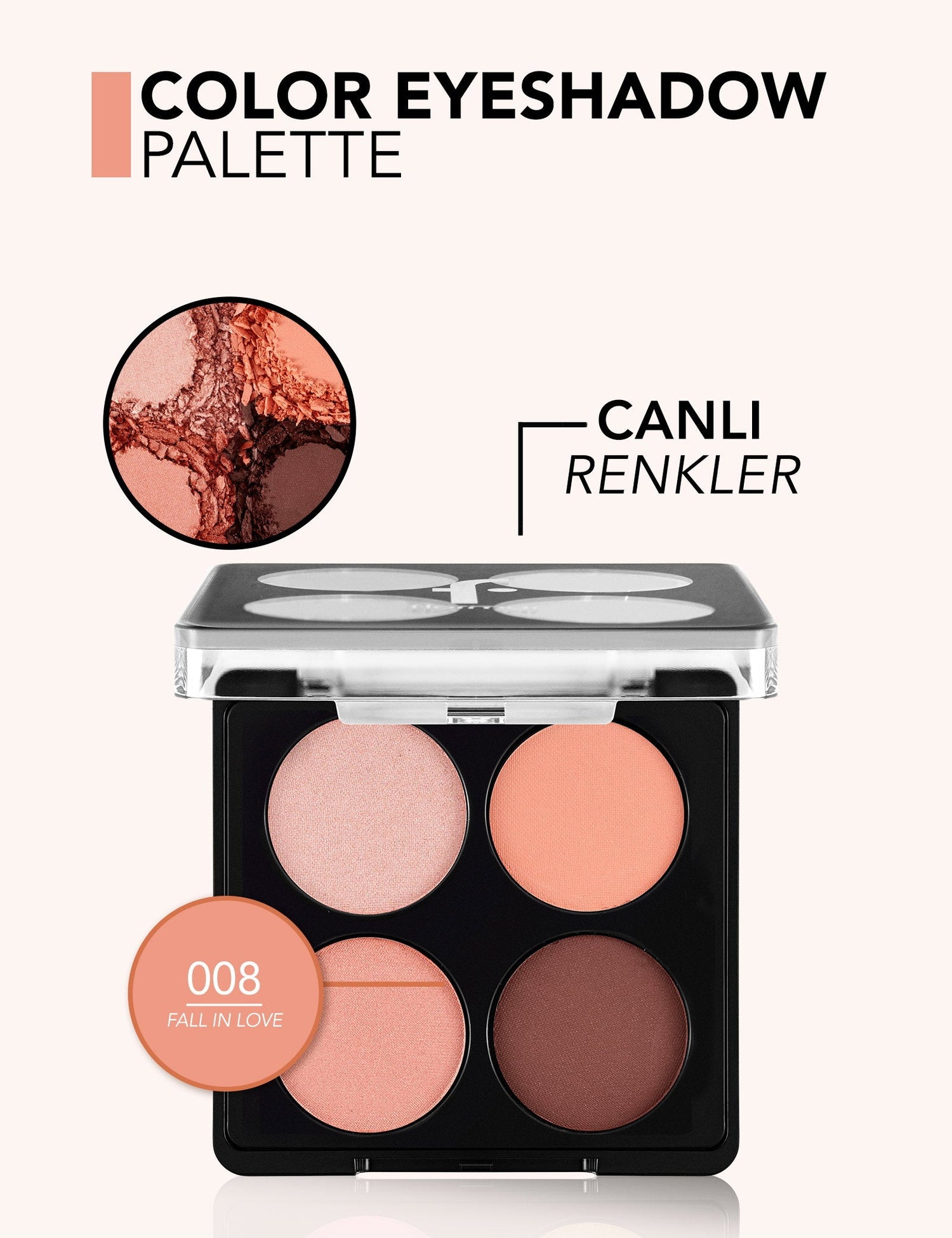 Flormar Color Palette Matte &amp; Shimmer Eyeshadow Quad 4g