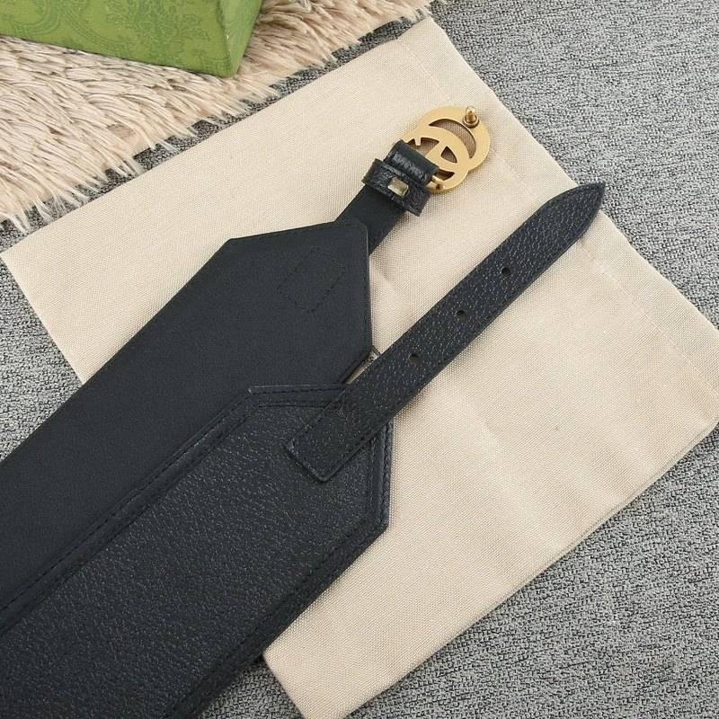 Gucci GG-buckle canvas Women belt &