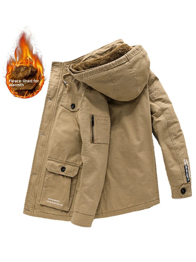 Fleece Lined Quilted Cotton Jacket