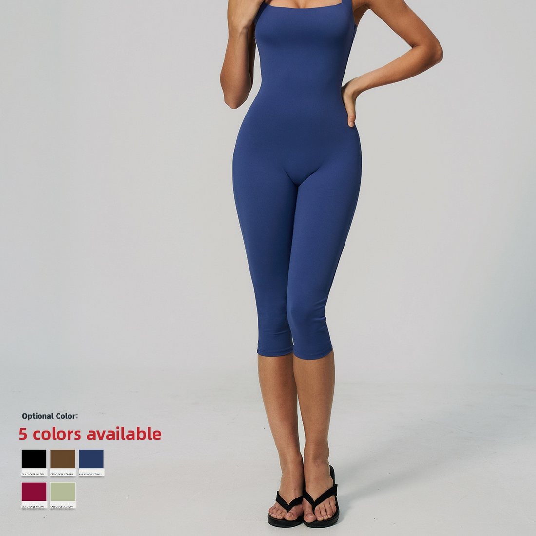 Seamless Square Neck Bodysuit for Women Slim Fit Yoga Shorts Set