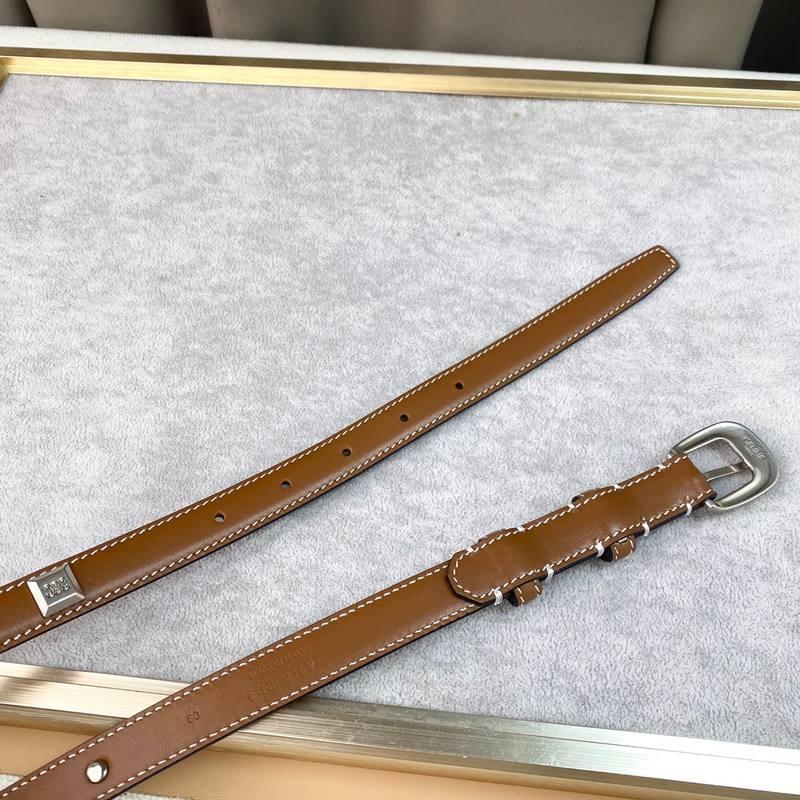 Celine Women Silver Buckle Belt &