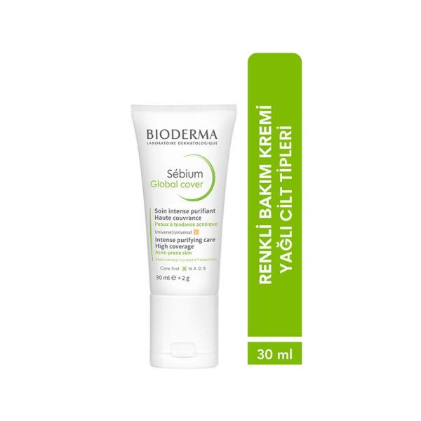 Bioderma Sebium Global Cover - 12hr Acne Coverage &amp; Moisturizing Cream for Oily Skin