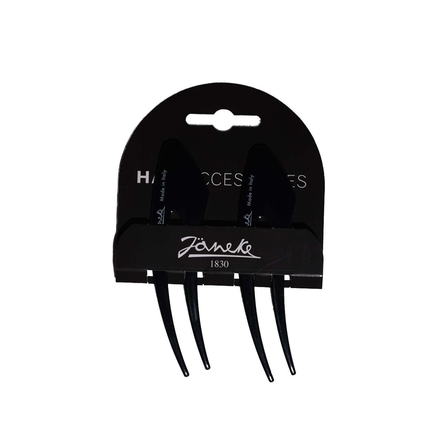Janeke Small Black Hair Clips Set of 2 for Secure Hold