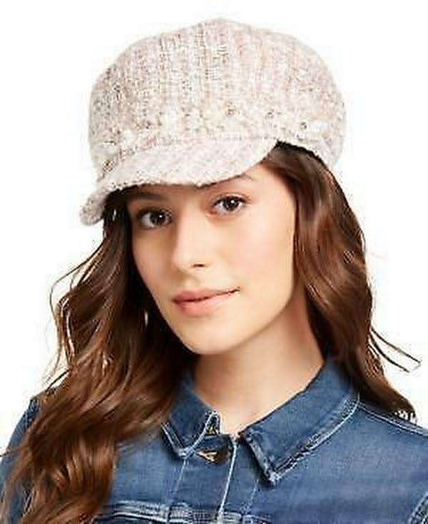 I.N.C. Boucle Embellished Cabbie Hat