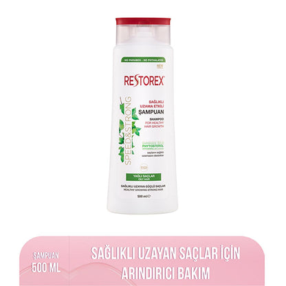 Restorex Oily Hair Shampoo for Healthy Hair Growth - 500ml, Niacinamid Enriched, Daily Hair Care