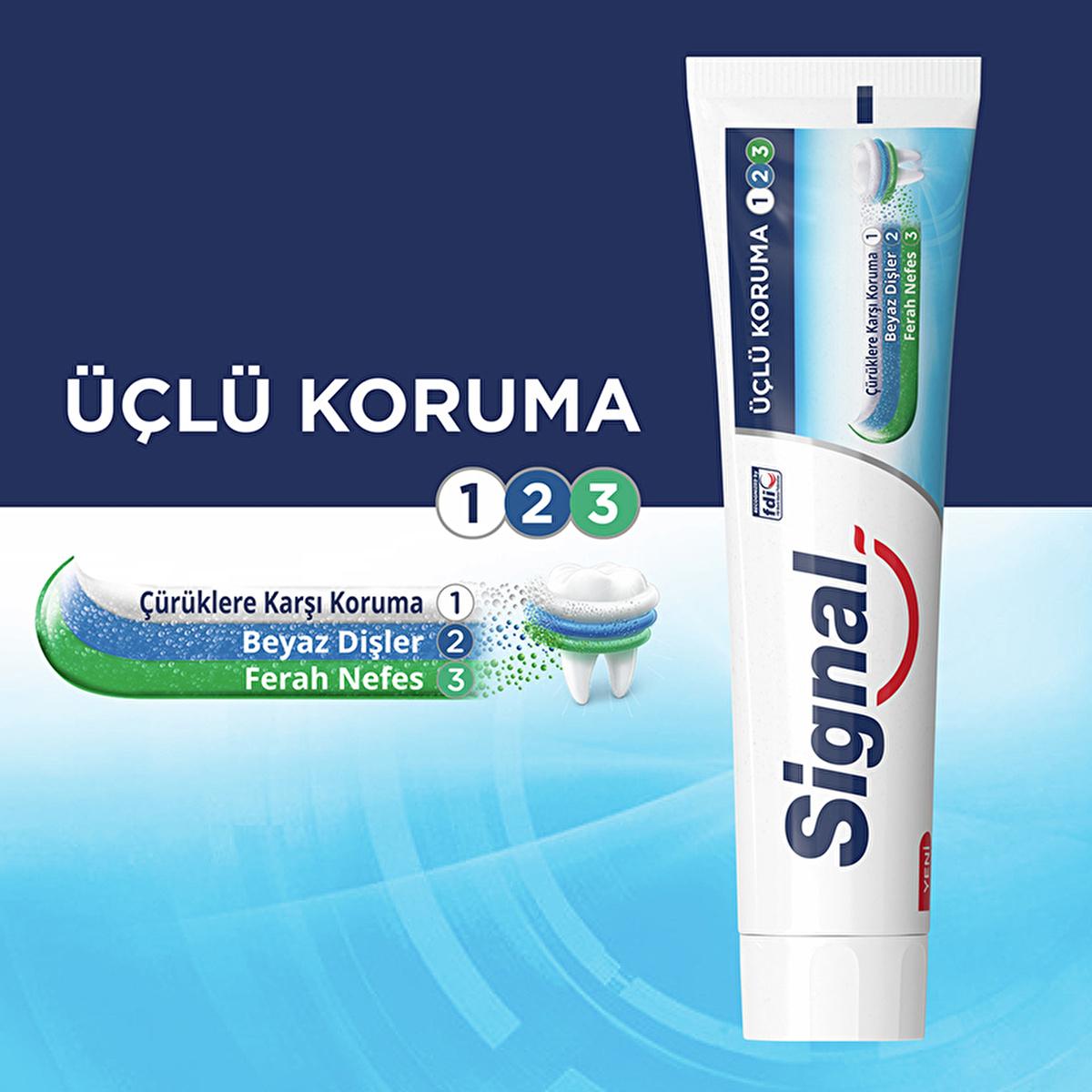 Signal Toothpaste Triple Protection with Fluoride &amp; Calcium - 4.06 fl oz - Fresh Minty Flavor