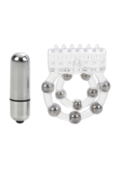 CalExotics 10 Bead Maximus Cock Ring With Waterproof Design