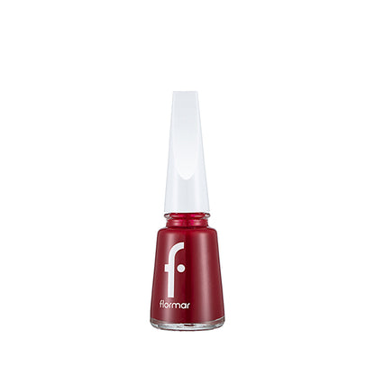 Flormar Nail Enamel Dark Red 406 - Intense Pigment | High Shine Finish