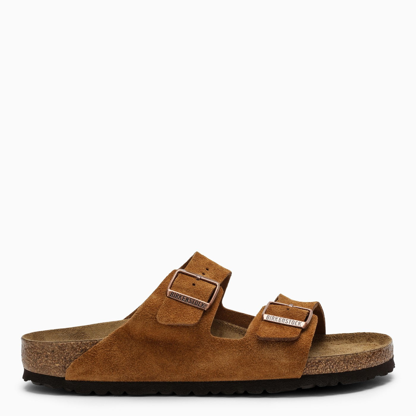 Birkenstock Mink Super Birki Slippers In Suede