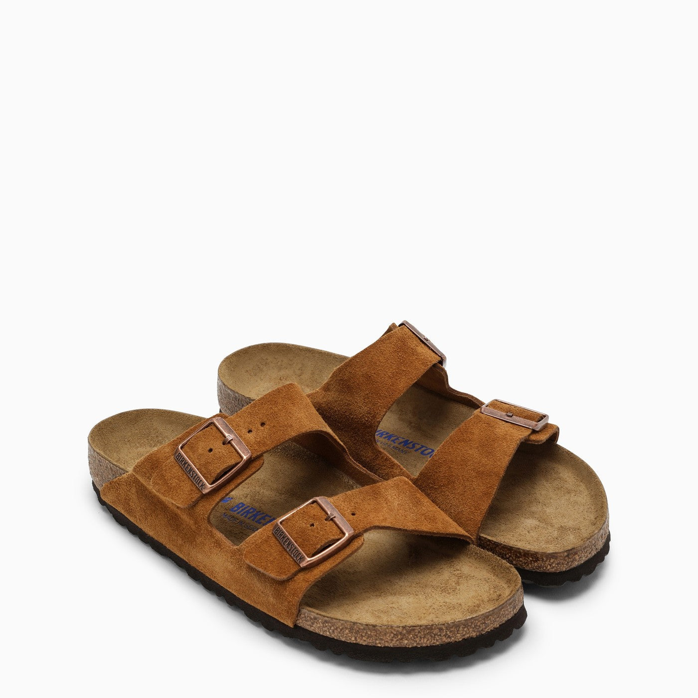 Birkenstock Mink Super Birki Slippers In Suede