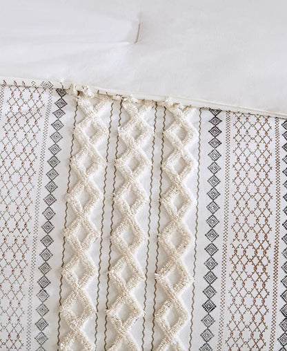 INK+IVY Imani Cotton Printed Comforter Set with Chenille
