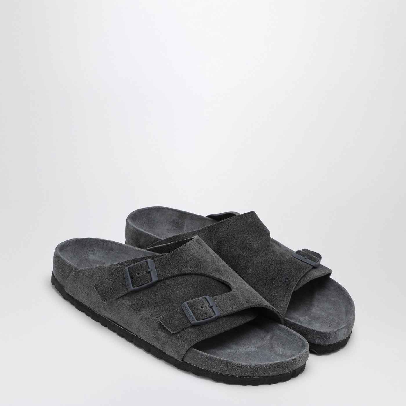 Birkenstock Slide Zürich Exquisite Grey In Suede