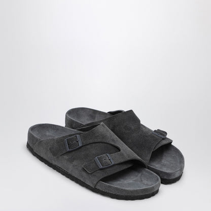 Birkenstock Slide Zürich Exquisite Grey In Suede