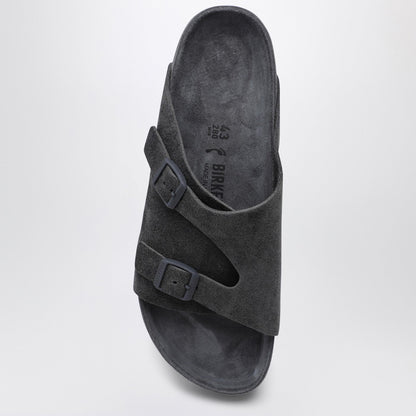 Birkenstock Slide Zürich Exquisite Grey In Suede