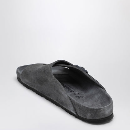 Birkenstock Slide Zürich Exquisite Grey In Suede