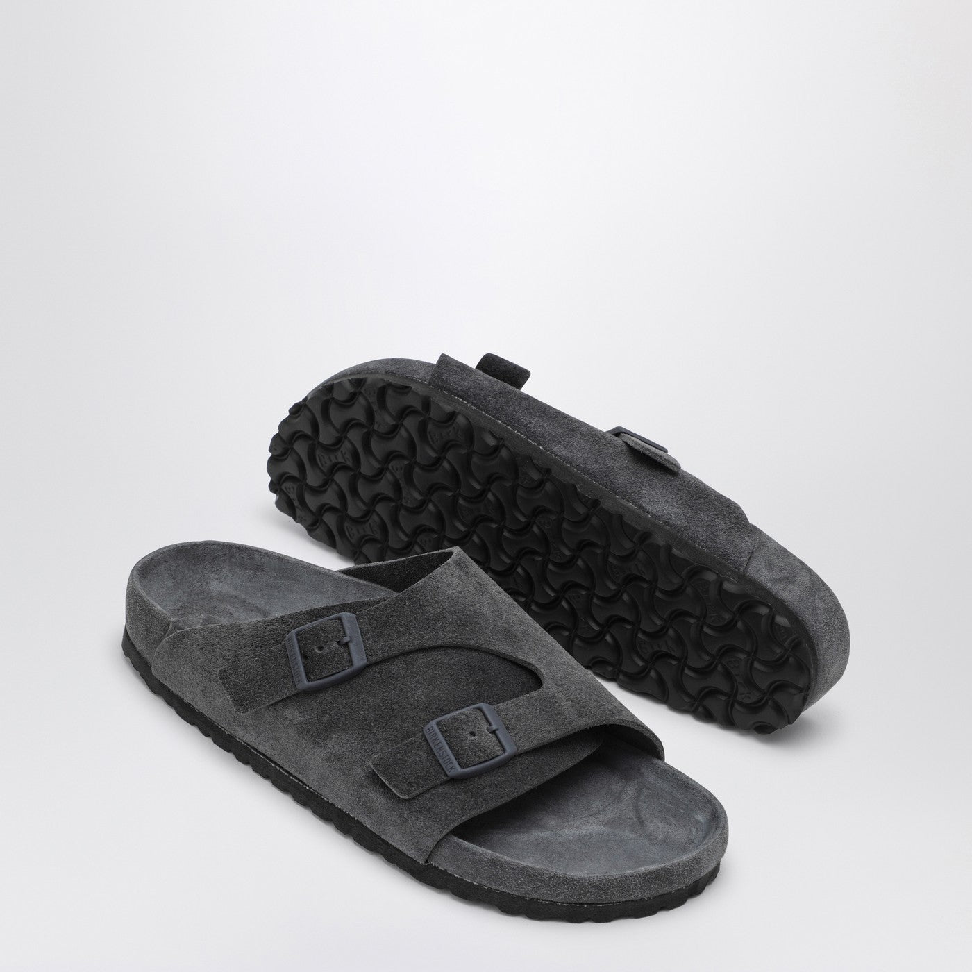 Birkenstock Slide Zürich Exquisite Grey In Suede