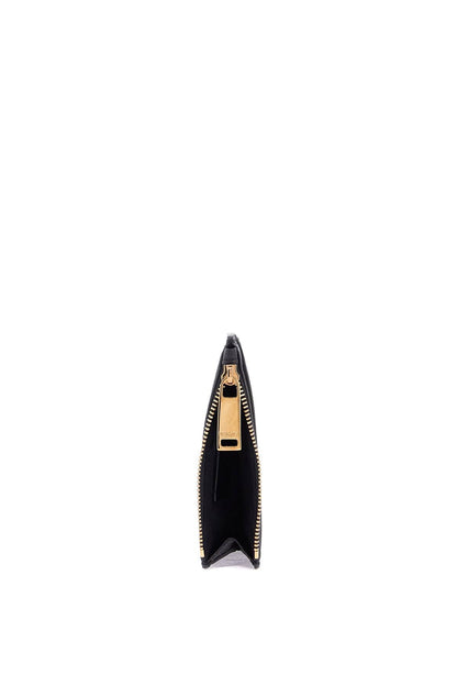 VERSACE Mini Leather Card Holder with Zip