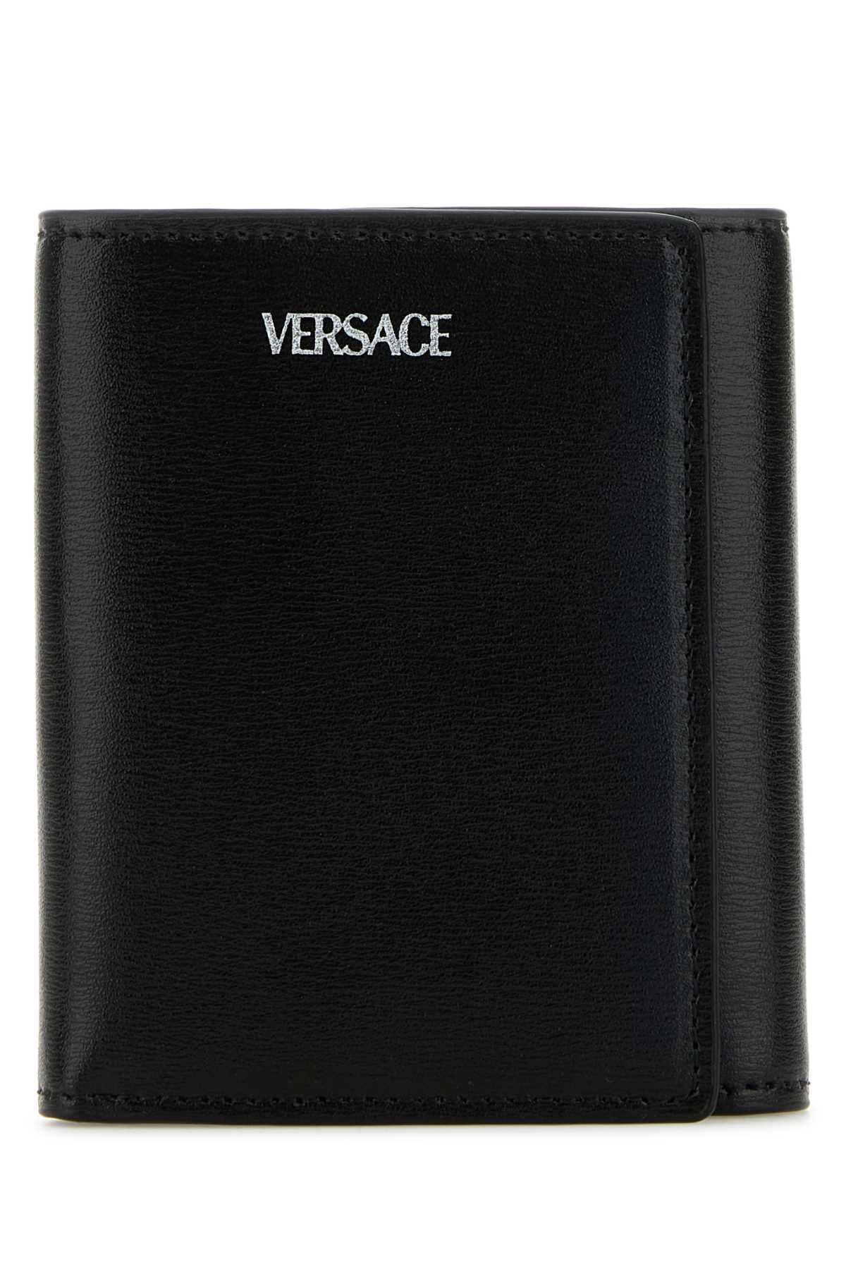 VERSACE Trifold Mini Leather Wallet