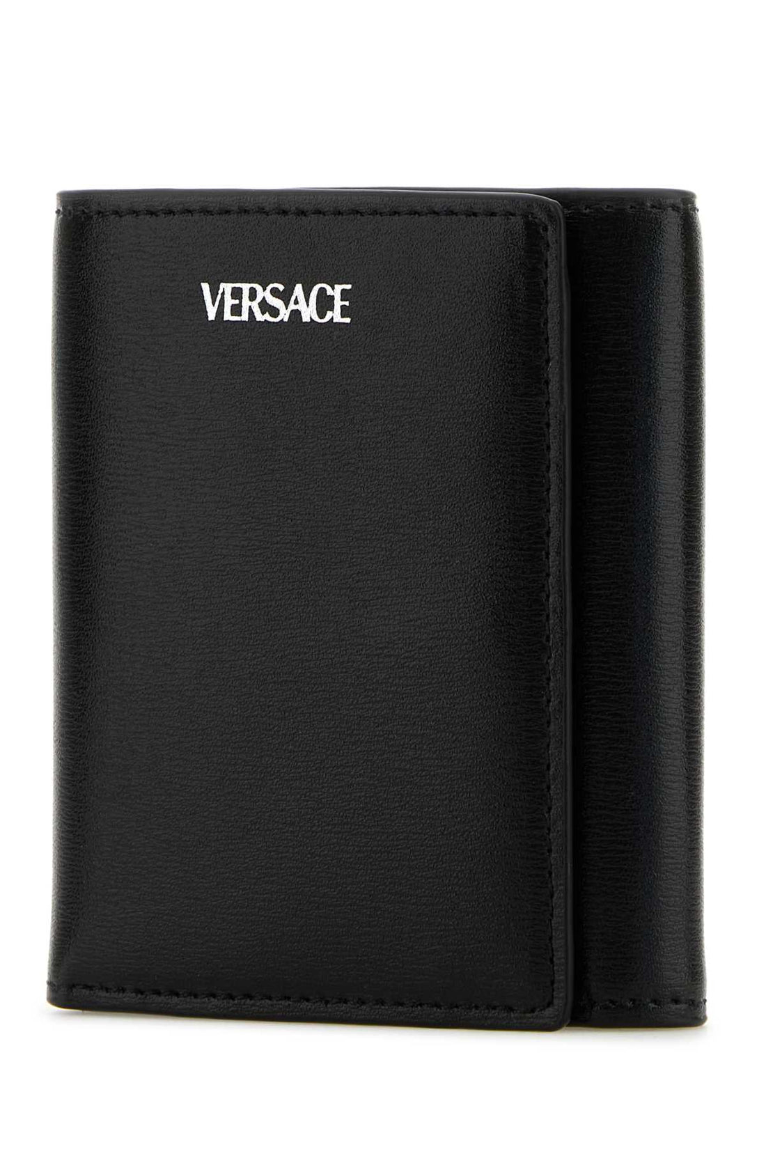 VERSACE Trifold Mini Leather Wallet