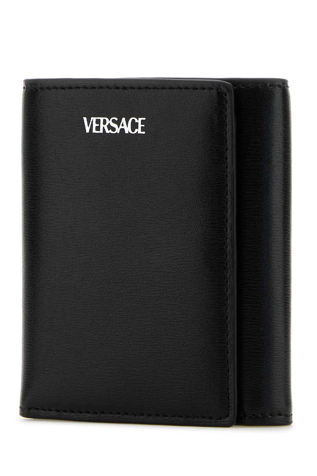 VERSACE Trifold Mini Leather Wallet