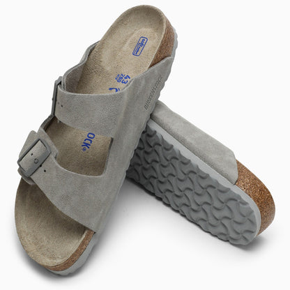 Birkenstock Slide Arizona Grey Leather