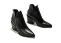 Leopardenmuster Stiefeletten für Damen Frühling Herbst High Heel Martin Boots Blockabsatz Spitz Zehen Ankle Boots Damen