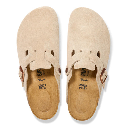Birkenstock Boston Suede Embossed Clogs - Medium/Narrow